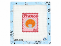 Stitch a France postage travel stamp by Lake Shore Needlepoint. This 18 mesh canvas features a 3 x 3.5-inch design. Threads not included.